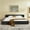 Dark Gray, variant on King Upholstered Bed Frame, Modern Platform Bed with Soft Headboard, Thick Chenille Fabric Upholstered Bed Frame, Grounded King Size Bed for Bedroom,Beige