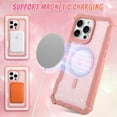 thumbnail image 2 of Dteck for iPhone 14 Pro Max Case, Compatible with MagSafe, Sparkly Glitter Bling Back Rubber Bumper Shockproof Protective Phone Cover,Pink, 2 of 5