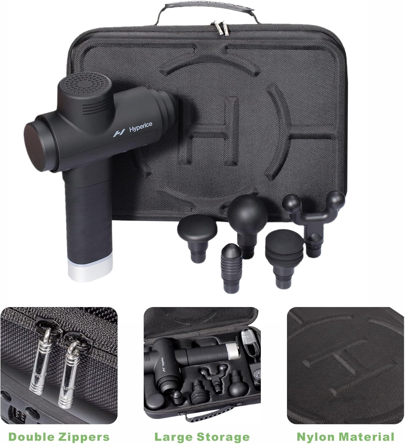 Carrying Case Compatible with Hypervolt 2 Pro,Travel Storage Organizer compatible with Hypervolt Plus Hard Shell Bag Massage Gun Device Holder