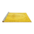 thumbnail image 2 of Ahgly Company Machine Washable Indoor Square Persian Yellow Traditional Area Rugs, 5' Square, 2 of 4