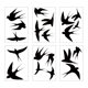 thumbnail image 3 of Pegatinas de golondrina, pegatinas de vidrio, 6 hojas, 20 piezas, previenen golpes de pájaros, pegatinas de ventana de PVC, pegatinas para ventana, 3 of 7