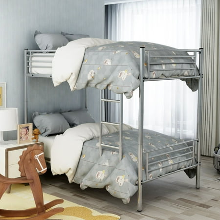 Twin Tin - Merax Twin Over Twin Metal Bunk Bed, Multiple Colors