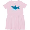 thumbnail image 3 of Inktastic Cute Shark, Little Shark, Blue Shark, Sea Animal Girls Toddler Dress, 3 of 5