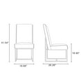 thumbnail image 3 of Manhattan Comfort Element 18.9" Velvet Dining Chair in Gray (Set of 8), 3 of 7