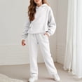 thumbnail image 5 of JUMEYU School Girl Outfit Girls Clothing Set 2 Pcs Soft Crewneck Long Sleeve Top+Leggings Loose Outfits Size 13-14 (White,13-14 Years), 5 of 9