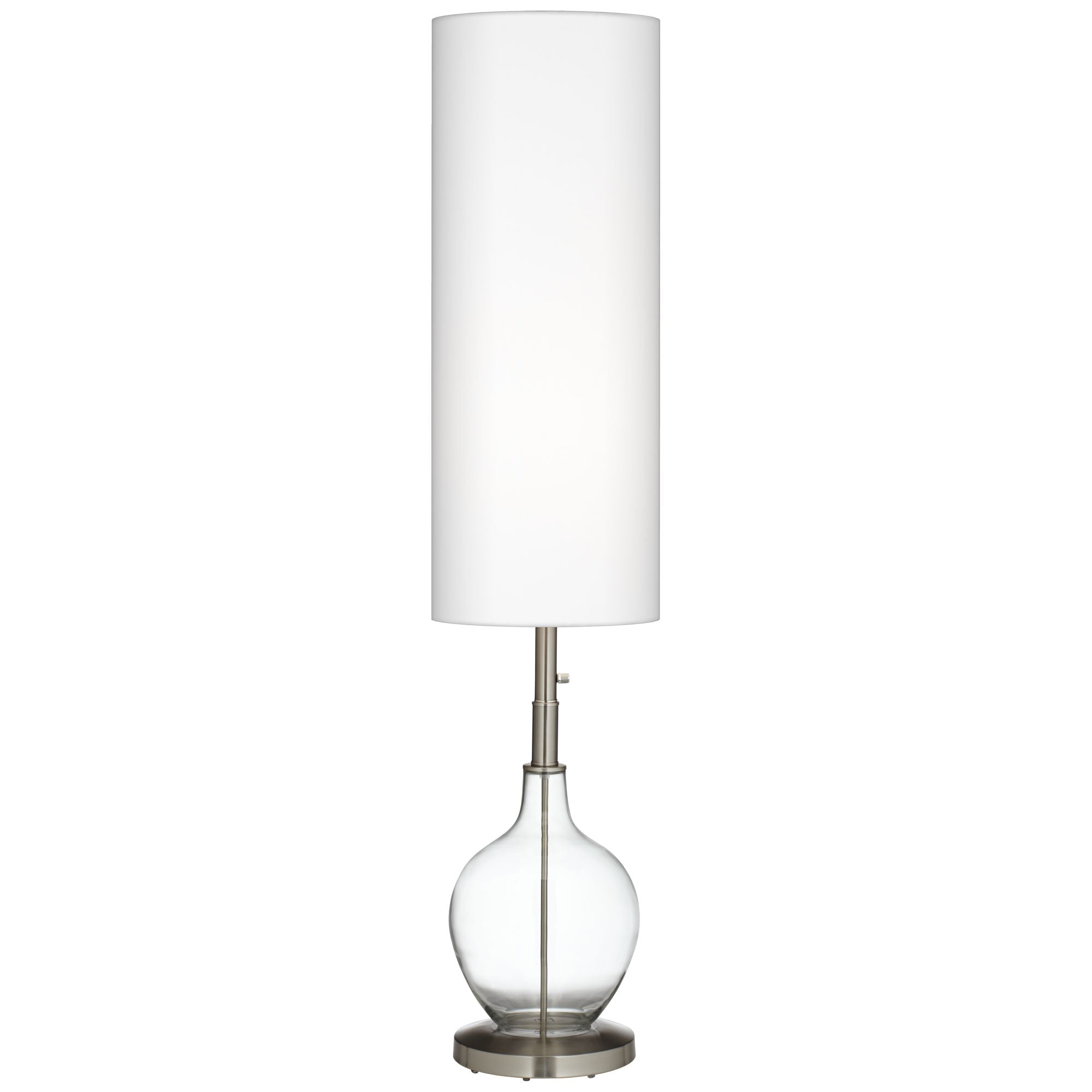 Modern Floor Lamp Fillable Clear Glass, Clear Glass Floor Lamp