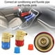 thumbnail image 5 of Par de conectores de acopladores rápidos de juntas de fluoruro para aire acondicionado de coche R134a para refrigerante R134a Jadeshay A, 5 of 8