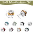 thumbnail image 2 of 32Pcs 8 Colors Rhinestone European Beads: Stainless Steel Round Loose Beads for DIY Crafts Bracelet Necklace Jewelry Hole: 3mm Colorful DIY, 2 of 6