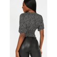 thumbnail image 2 of Urban Planet Women's Printed Smocked Milkmaid Blouse, 2 of 3