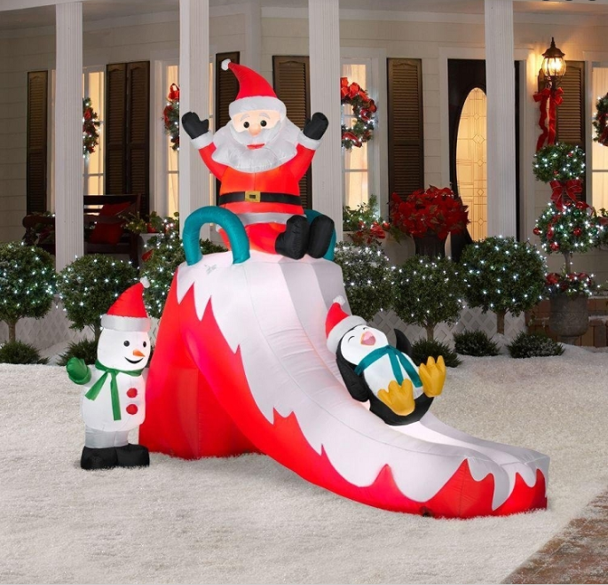 Gemmy Industries Corporation 8 5 Santa On A Slide Airblown Christmas