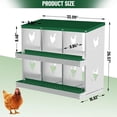 thumbnail image 7 of Emorefun Chicken Nesting Boxes with 6 Compartments, Heavy-Duty Egg Laying Box for Poultry Coops, Green, 7 of 7