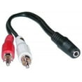 thumbnail image 2 of 4in. TechCraft 3.5mm Female to 2RCA Male Audio Y-Splitter Cable, 2 of 2