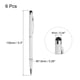 thumbnail image 2 of Uxcell 6Pcs Bolígrafo de Metal 2 en 1 Universal Retráctil con Punta de Estilógrafo para Todos los Dispositivos de Pantalla Táctil Capacitiva Blanco, 2 of 7