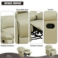 thumbnail image 4 of Aukfa Leather Recliner Chair Overstuffed Adjustable Armchair for Living Room Bedroom, Beige, 4 of 9