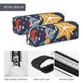 thumbnail image 6 of XMXT Leather Pencil Case, Colorful Starfish Blue Prints Large Capacity Pencil Pouch for Student Teens Women, 6 of 9