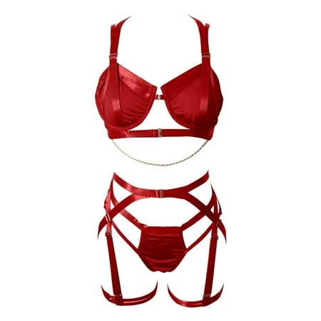 RUTAYY Women Shapewear Lingerie Set With Two Straps Lingerie Home Intimates Soft