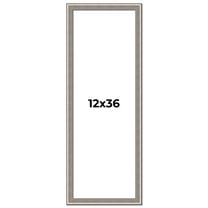 12x36 Frame Grey Real Wood Picture Frame Width 1.25 inches | Interior Frame Depth 0.5 inches | Hans