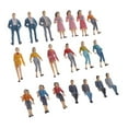 thumbnail image 2 of 50 Piezas Muñeco Escala 1/50 Figuras Plásticas Colores Miniatura Material Plástico Artesanal para Maquetas Edificios Exhibición Interior, 2 of 9