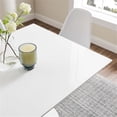 thumbnail image 2 of Bowery Hill 35. 5" Square Modern Wood Top Dining Table in White, 2 of 7