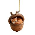 thumbnail image 1 of 1/8 piezas Adorno navideño Adorno acrílico con forma de bellota de animales del bosque Decoración colgante para fiestas navideñas Regalo de Navidad, 1 of 7