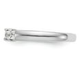 thumbnail image 3 of Solid 14K White Gold Five Stone Diamond Wedding Band Ring Size 6.5 (.5 cttw.), 3 of 7