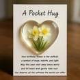 thumbnail image 2 of Pocket Hug Heart with Greeting Cards, Flower Theme Little Heart Pocket Hug Token, Long Distance Relationship Gifts, for Women Men Him Her, 2 of 2