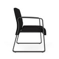 thumbnail image 3 of Waterfall Reception Waiting Sled Base Bariatic Chair / Charcoal Steel / Black, 3 of 5