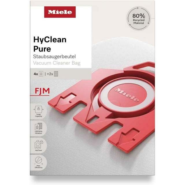 Bolsas de polvo para aspiradora Miele AirClean tipo FJM, paquete de 4