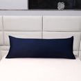 thumbnail image 3 of evoLive 100% Rayon Derived from Bamboo Cooling Breathable Body Pillow Cover/Pillowcases 21x54 inches with Hidden Zipper Closure (Navy, 21“X54“ Body Pillow Cover), 3 of 7