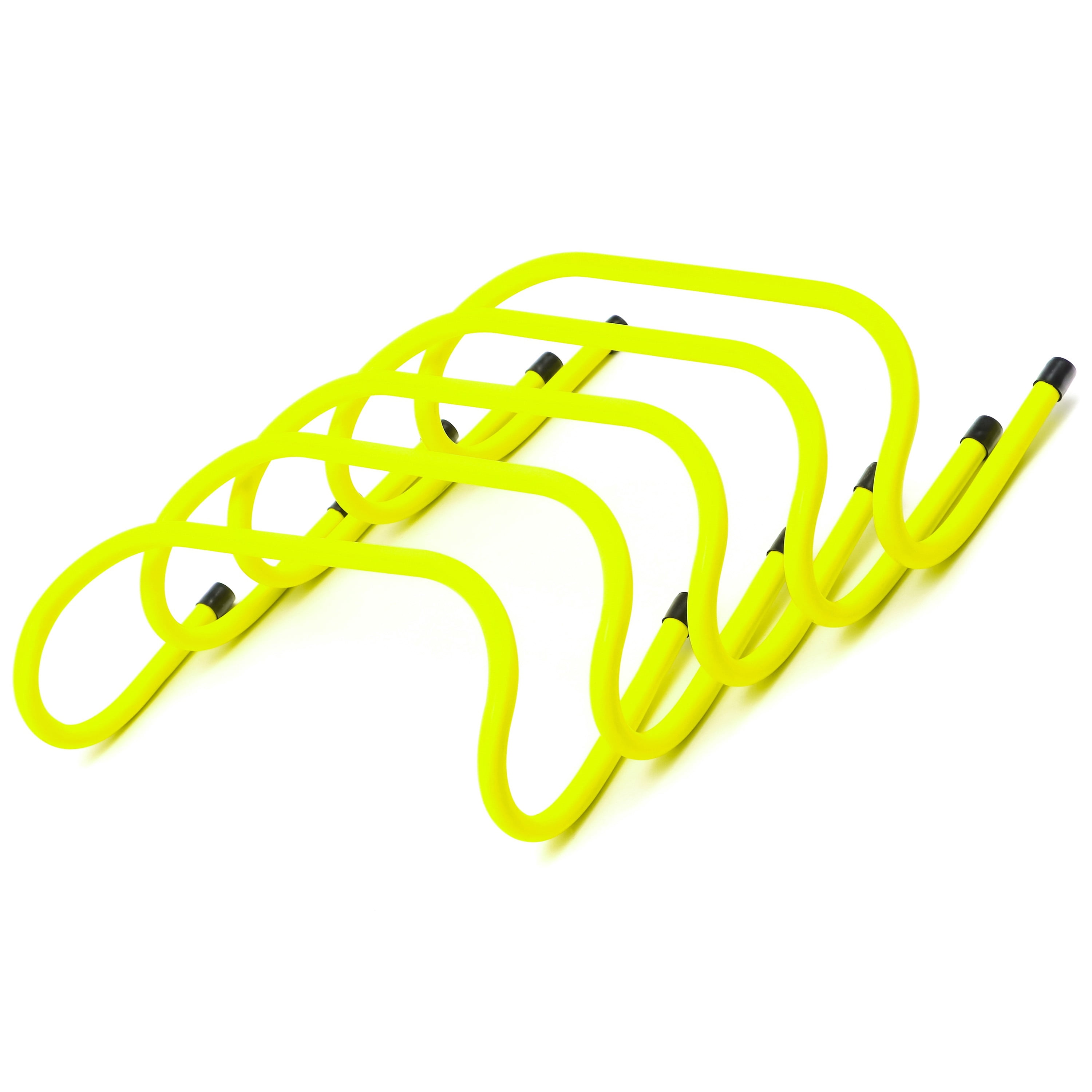 Trademark Innovations 6" Soccer Training Adjustable Agility Speed Training Hurdles (Pack of 5, Lime)