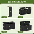 thumbnail image 7 of Joxxoaa 80 Gallon Resin Deck Box, Lockable Patio Outdoor Storage Box for Furniture, Garden Tools and Tools Storage, Waterproof Outside Storage Box - Black, 7 of 7