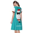 thumbnail image 6 of Vsdgher Cute Santa Claus for Womens Summer 2025 Casual Midi Maxi Dresses Lightweight Short Sleeve Round Neck Beach Dress -Medium, 6 of 7