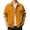 Yellow, variant on Men's Multi-Pocket Utility Shirt Jacket, Casual Lapel Button Down Long Sleeve Cotton Work Shirt Shacket Trucker Jacket Size M-5XL Yellow