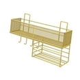 thumbnail image 4 of Estante de almacenamiento para baño, organizador de pared, moderno, de gran capacidad, ligero Oro, 4 of 9