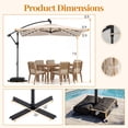 thumbnail image 2 of Costway 8 x 8 FT Solar LED Offset Cantilever Patio Umbrella, Square Hanging Outdoor Beige, 2 of 10