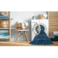 thumbnail image 2 of Ahgly Company Machine Washable Indoor Rectangle Abstract Bright Navy Blue Area Rugs, 5' x 7', 2 of 7