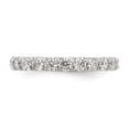 thumbnail image 4 of 14k White Gold U-Cut Set Diamond Eternity Wedding Band Anniversary Ring Size 8 - 2 Ct., 4 of 6