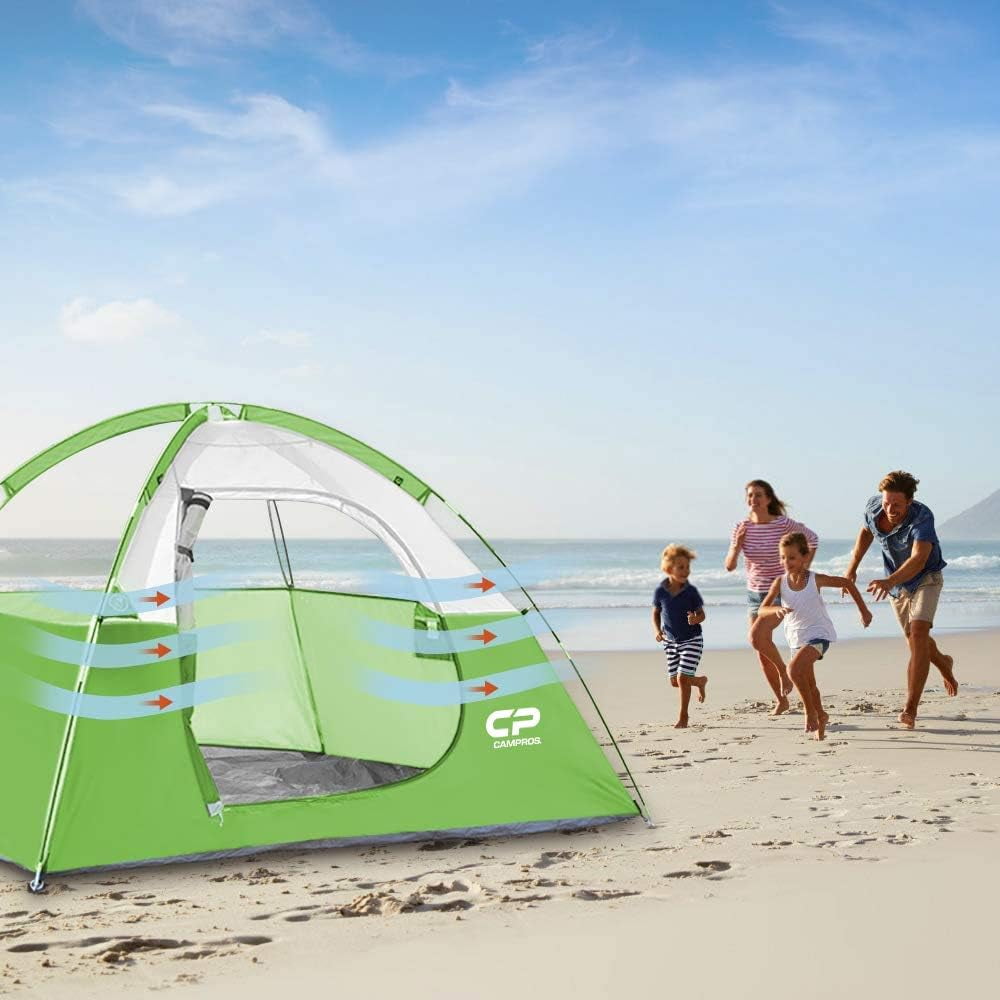CAMPROS 3 Person Camping Tent Dome Tents Waterproof Windproof Backpacking Tent for Outdoor Hiking Beach
