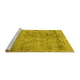 thumbnail image 2 of Ahgly Company Machine Washable Indoor Rectangle Abstract Yellow Contemporary Area Rugs, 2' x 3', 2 of 4