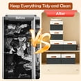 thumbnail image 3 of Storage Bins with Lids, 2 Pack Extra Large Blanket Storage Baskets with Lids, Closet Organizers Bins for Living Room, Nursery, Black and White, 3 of 10
