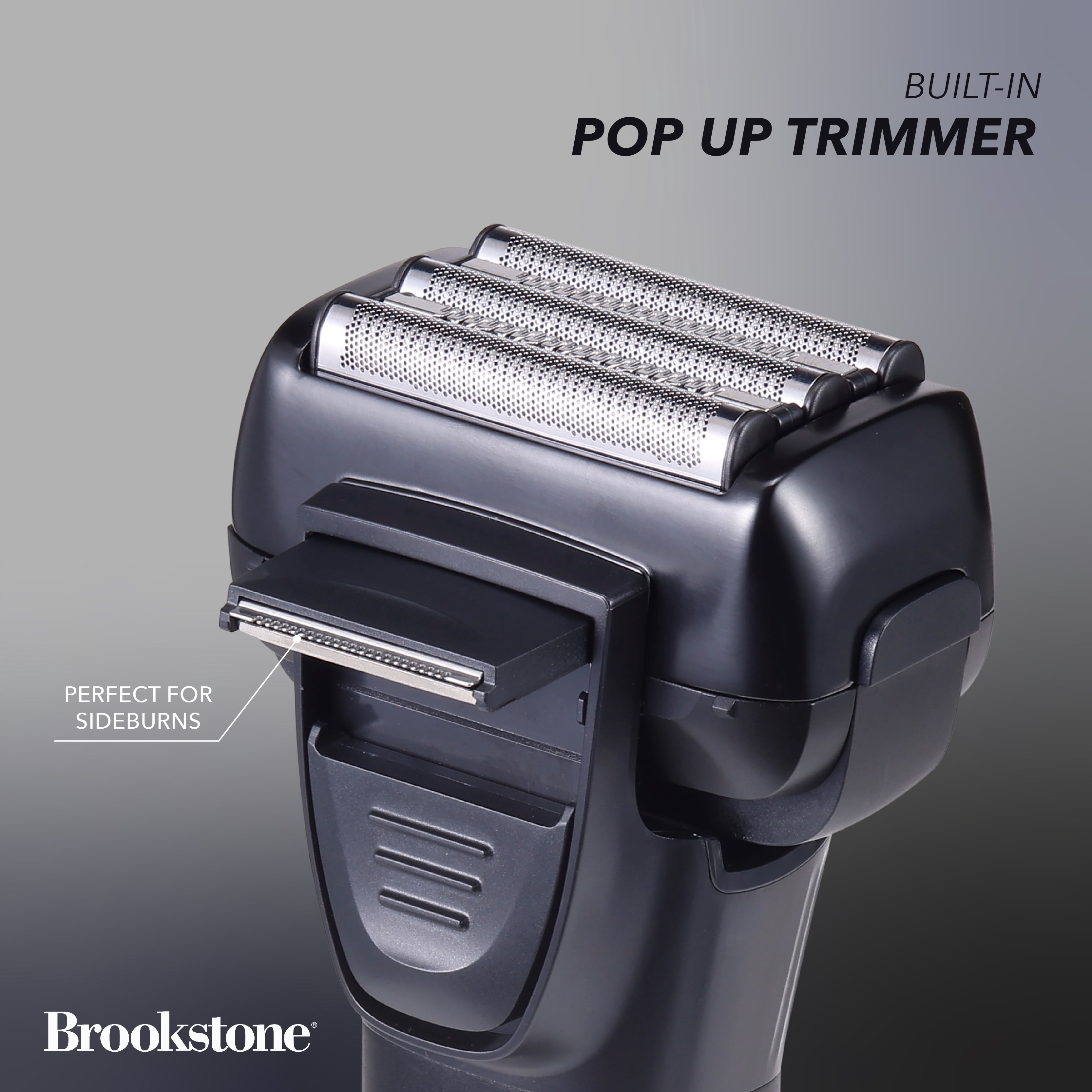 Brookstone Cordless Rechargeable Men's 5 Head Foil Electric Shaver,