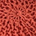 thumbnail image 6 of Noble House Round Plush Cotton Pouf, Orange, 6 of 7