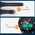 thumbnail image 3 of moda Energía Solar Dual Time deportivo reloj militar impermeable reloj de pulsera para hombres SKMEI Mirar, 3 of 7