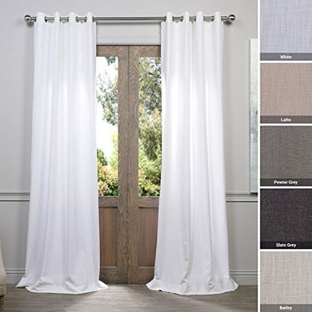 hpd grommet drapes curtain linen faux gr heavy panel half