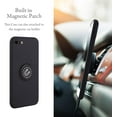 thumbnail image 3 of Case for iPhone 7 Plus iPhone 8 Plus, Slim Liquid Silicone Phone Case with 360 Rotatable Ring Holder Kickstand Fashion Hand Strap with Magnetic Car Mount Shockproof TPU Bumper Cover - Black, 3 of 16
