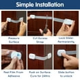 thumbnail image 6 of Wittle Multifunctional Child Safety Cabinet Locks (8 pack) | Baby Proof Cabinet and Drawer Locks, 6 of 8