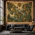 thumbnail image 6 of Fantasy Archipelago Map with Volcano, Adventurous Vintage Style for Map Lovers, Antique Map Decor, Housewarming Gift, Tapestry Wall Hanging for Study Room and Office, 6 of 7