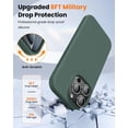 thumbnail image 5 of KOMI Designed for iPhone 16 Pro Case,Shockproof Liquid Silicone Protective Phone Case with Soft Anti-Scratch Microfiber Lining Ultra Slim Drop Protection Phone Cover 6.3 inch Military Green, 5 of 5