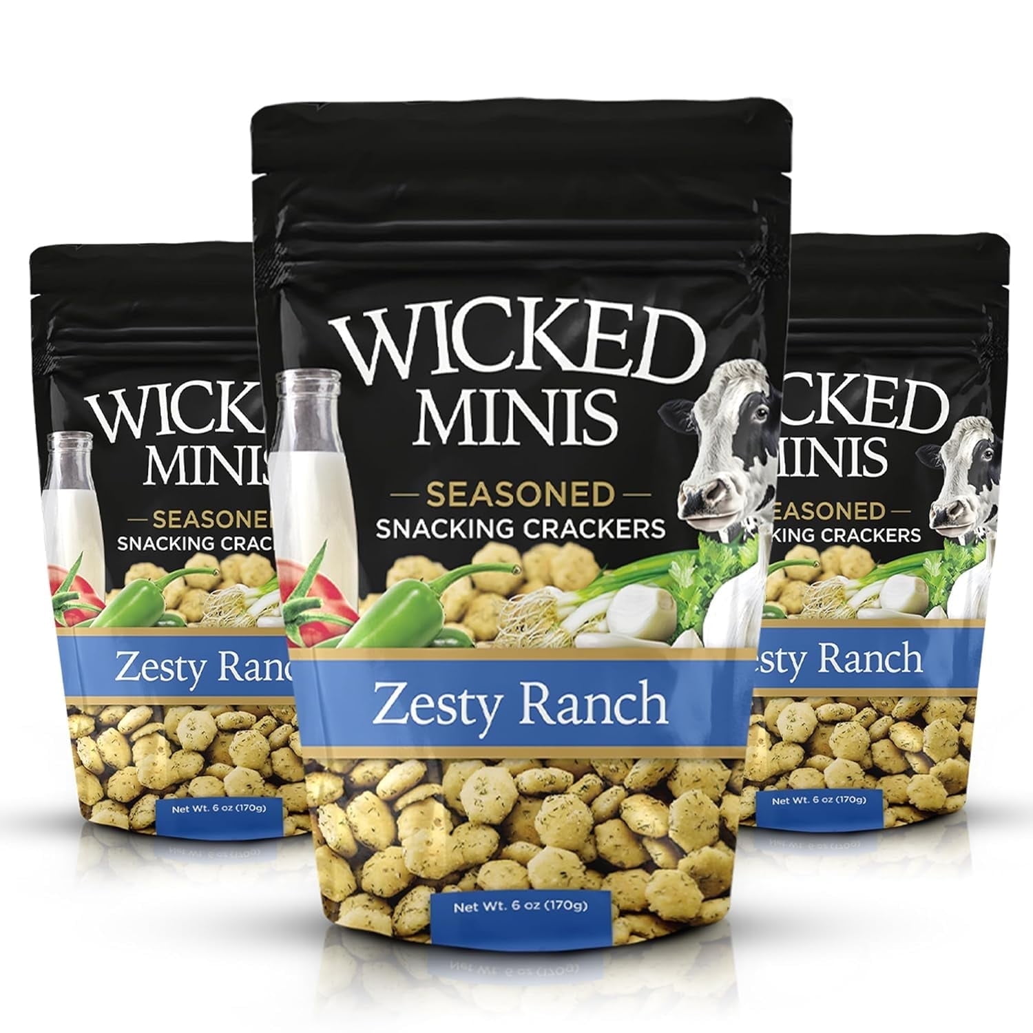 Wicked Minis Zesty Ranch Soup & Oyster Crackers, 6oz (Pack of 3)