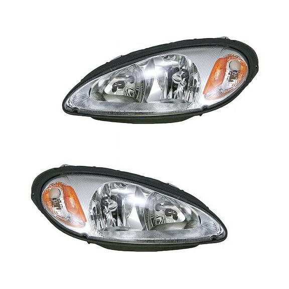 Headlight Assembly Set 2 Piece - Compatible with 2001 - 2005 Chrysler PT Cruiser 2002 2003 2004